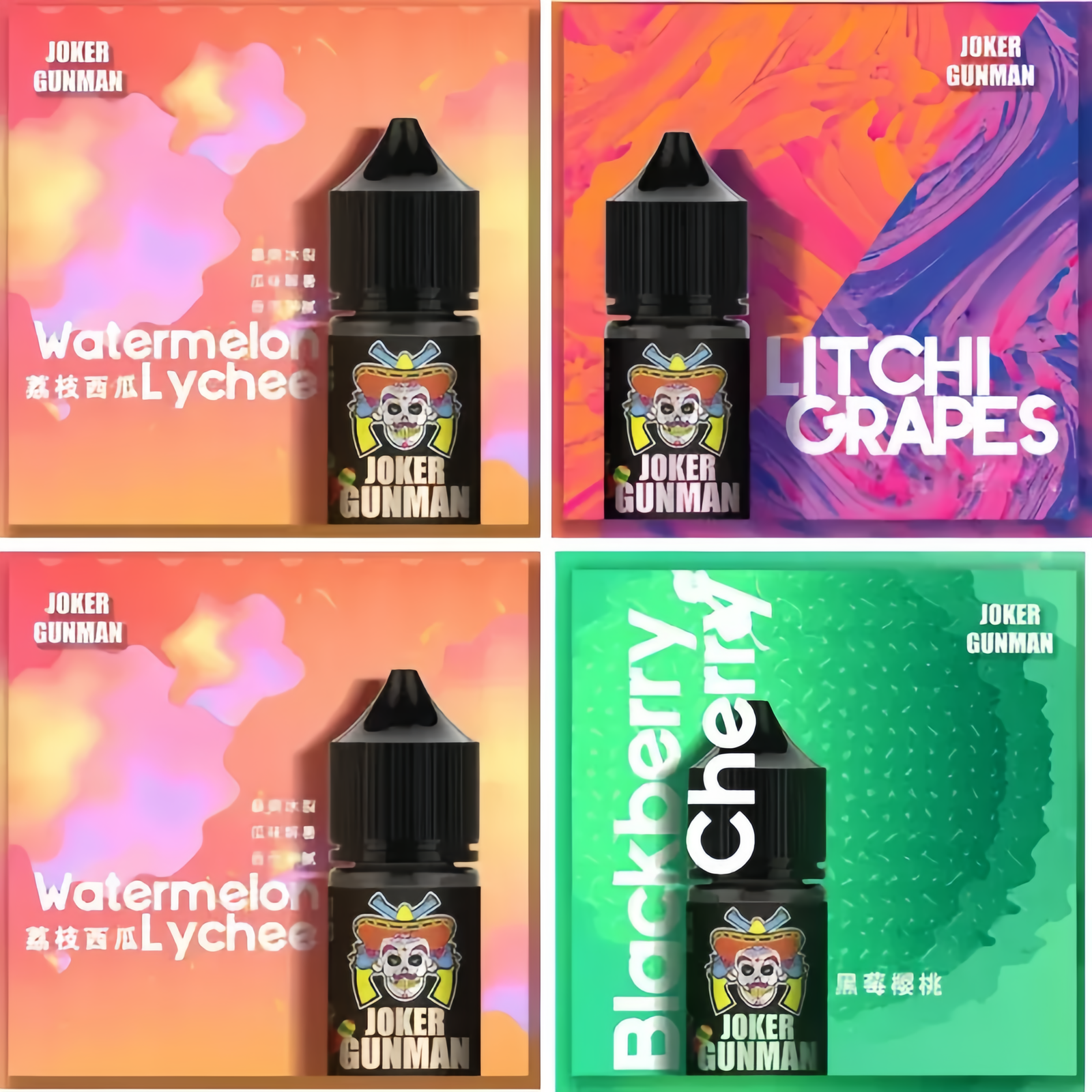 JOKER GUNMAN 小丑鹽 小醜鹽 30ml 35MG 台灣小煙油 買5送1 1 JOKER GUNMAN 小丑鹽 小醜鹽 30ml